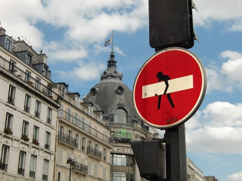 リヴォリ通りにあった標識