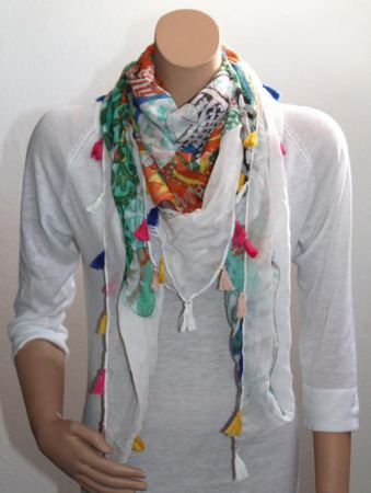 夏のストールは、こんな感じに。