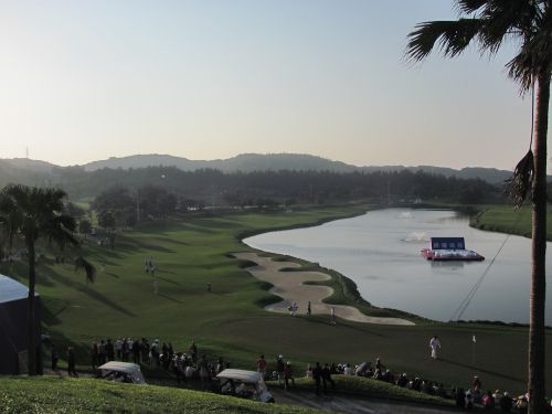 夕暮れのコース