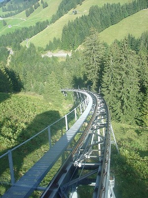 ジェットコースターからの一枚、ではありません。登山用ケーブルカーから撮ったもの。