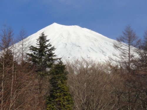 二合目で見た富士山山頂のアップ