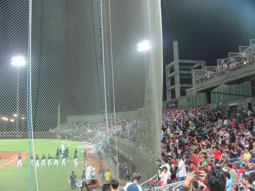 こちらは日本側の応援席