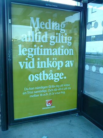 「チーズ菓子を買うときには、有効な身分証明書を提示しましょう」
