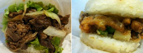 左：焼肉珍珠堡　右：海鮮珍珠堡