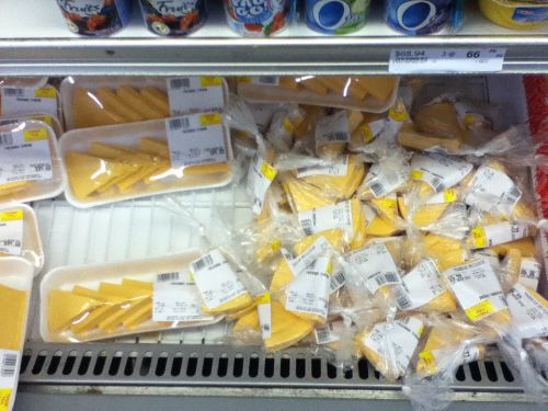 中に挟むチーズ