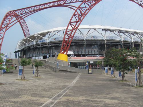 会場の台中洲際棒球場（タイジョンジョウジーバンチュウチャン）