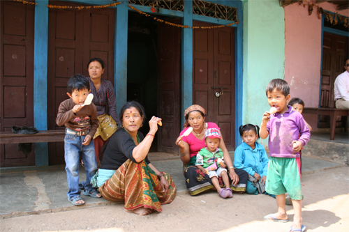 夢中で食べています。