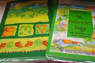 聖パトリックデー用グリーティングカードも販売されています。