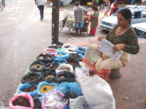 収穫されたそのままの香辛料