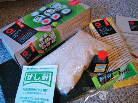 手作り用スシ・キットも大流行。