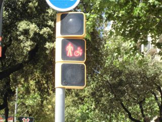 自転車利用が多い場所の信号機