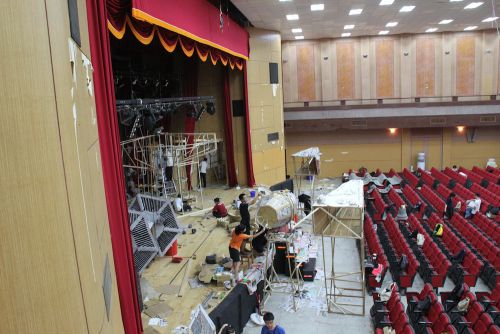 会場の設営の様子