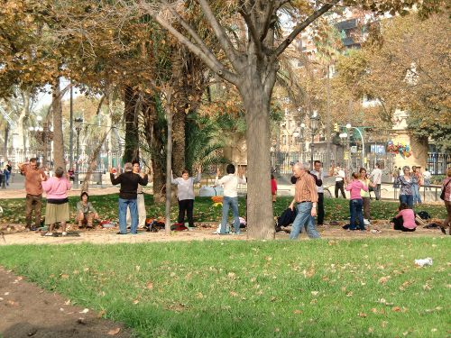  バルセロナのシウタデリャ公園にて