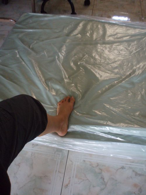 オーダーメイドのマット。しっかりと厚みもあり、安心の足触り！