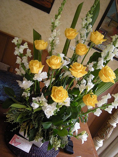 お悔やみに届けられた花