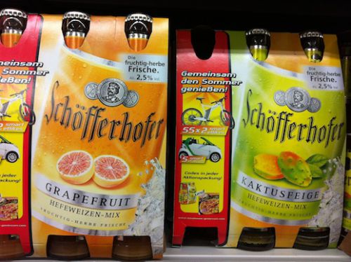 個人的にお薦め、グレープフルーツのヴァイツェンビア（左）