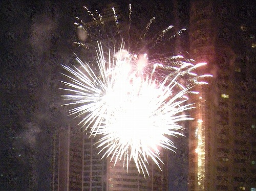 画像は大連市の花火の様子です