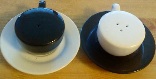 最近見つけた、コーヒーカップ型の可愛い塩コショウ入れ、セットで30クローナ。見つけた即時に購入しました。