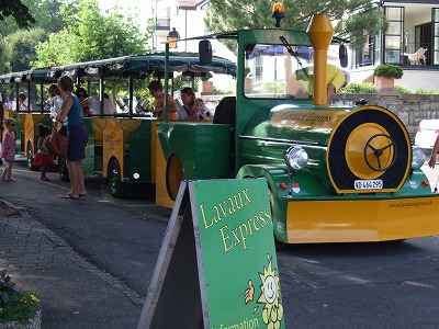 このミニ列車に乗って、ブドウ畑＆ワイン試飲の旅へ！
