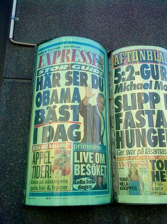 新聞のメインはやはり「オバマ大統領」