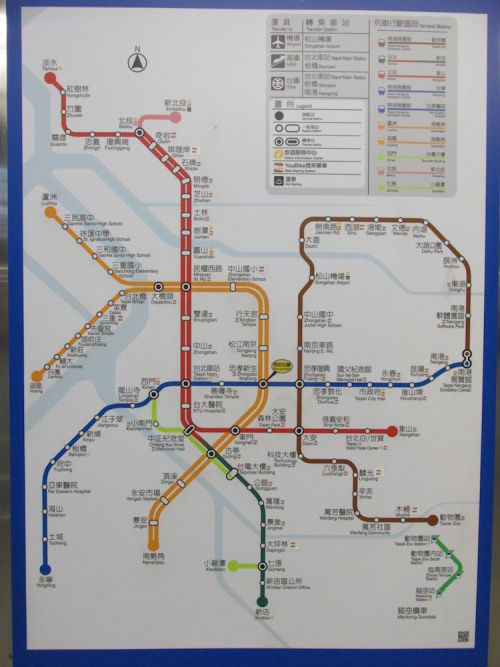 現行のMRT路線図