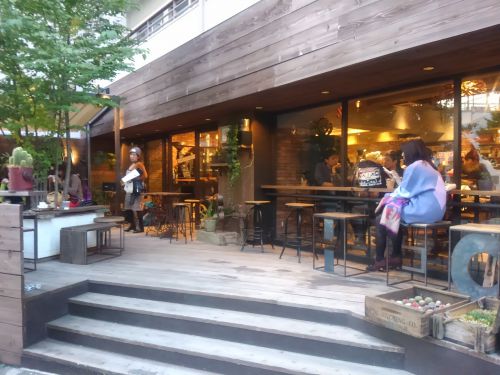 ウッドデッキが目を引く開放的な空間。