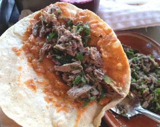 タコスにして食べるのも美味しいバルバコア