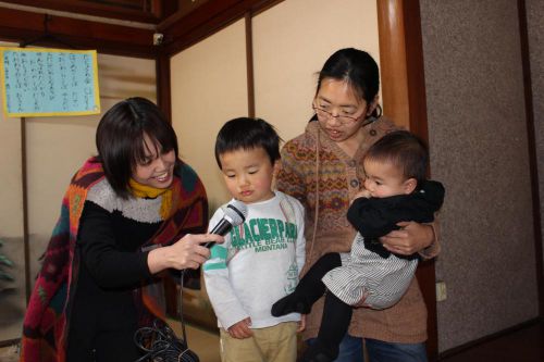 甥１号（お兄ちゃん）が、ドキドキしながら初めの言葉をいいます。