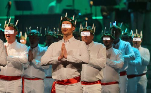 街中の「聖ルチア祭」