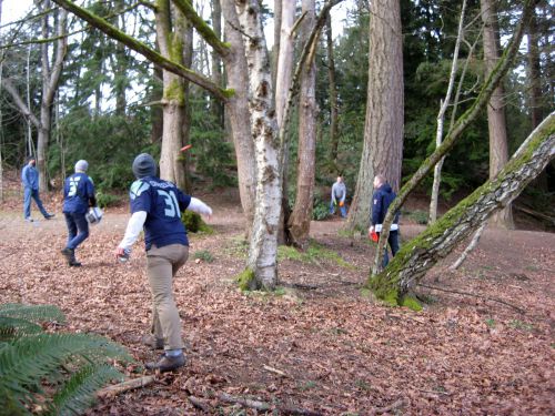 ディスクゴルフ愛好者が集まるシアトル郊外にあるコース