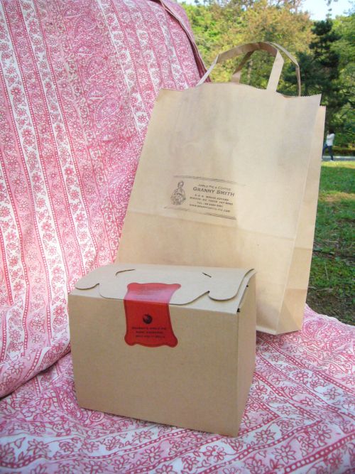 こんなボックスと紙袋に入れてくれます