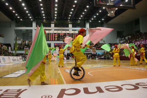 ハーフタイムの一コマ