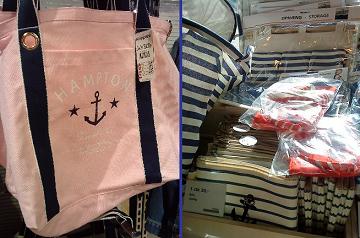 バッグやインテリア商品までいたってセーラーのイメージ