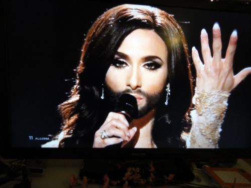 優勝したConchita　Wurst