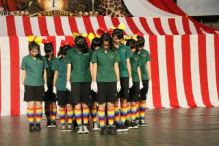 在校生のエアロビクス部員が登場！