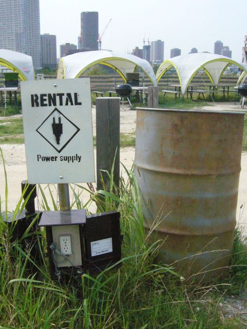 電気も使えます。看板もおしゃれ