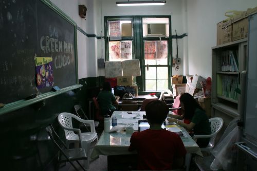 卒業式実行委員会の事務所