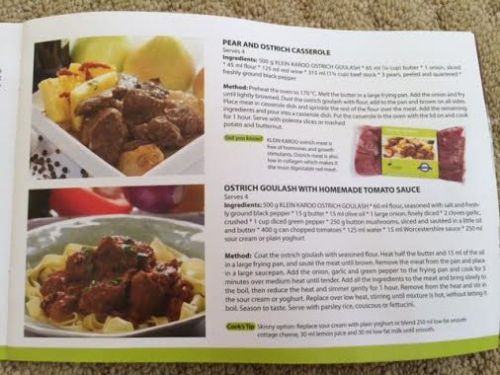 ダチョウのお肉のレシピ本