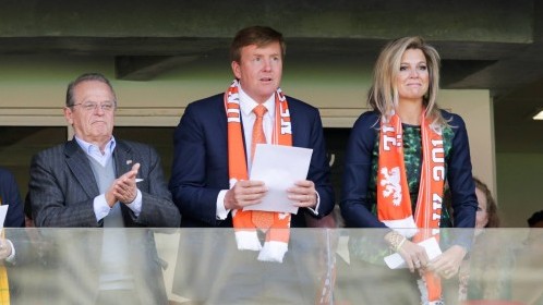 国王と女王もW杯ブラジル大会でオランダの応援に。（写真提供”Lindanieuws.nl)
