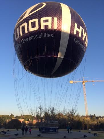 気球に乗ります。