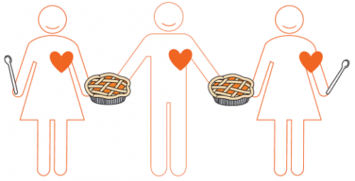 ケーキからケーキへ愛を届ける。（イラスト提供：Sweetlinks)