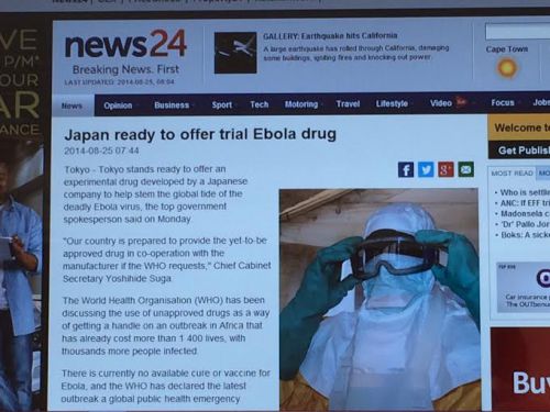 インターネットのニュースでは、トップで報道されていました。（News24より）