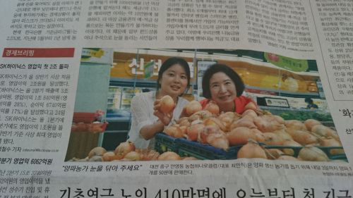 玉ねぎ農家の涙を拭いてくださいという記事（チュンチョントゥデイ）