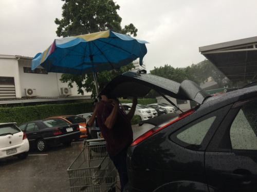 荷物を入れて車に乗り込むまでずっと居てくれます。チップを忘れずに