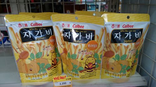 こちらはカルビーと提携しているヘテ社の「ハニーマイルド味ジャガビー」