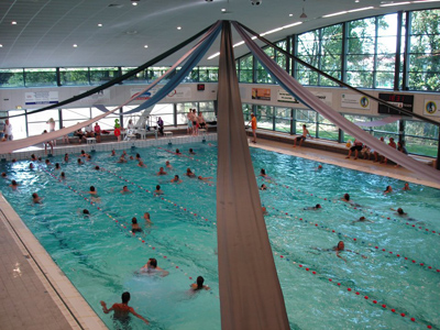 レッスン最後の日は、自由に泳げる。