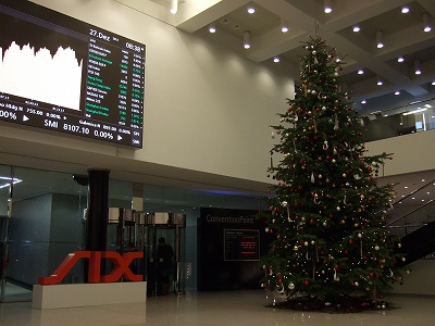 チューリヒにあるスイス証券取引所も突然のニュースに振り回された機関の一つ。（画像はイメージ）