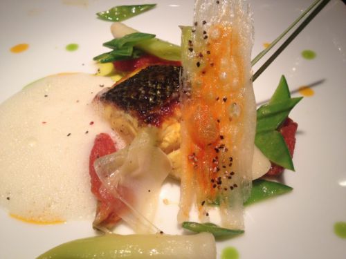 ロブションの料理は盛り付けの美しさも見もの