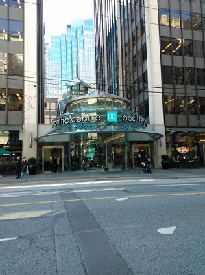 バンクーバーのダウンタウンにあるモール