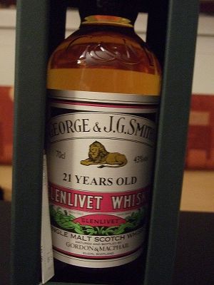 スコッチウィスキー、グレンリベット（Glenlivet）。